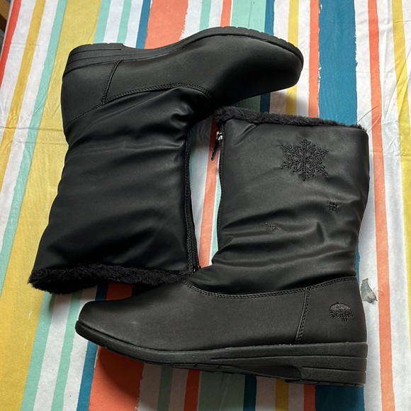 NIB Totes Black Women's Nicole Waterproof Snow Boots Size 10 - Picture 2 of 10